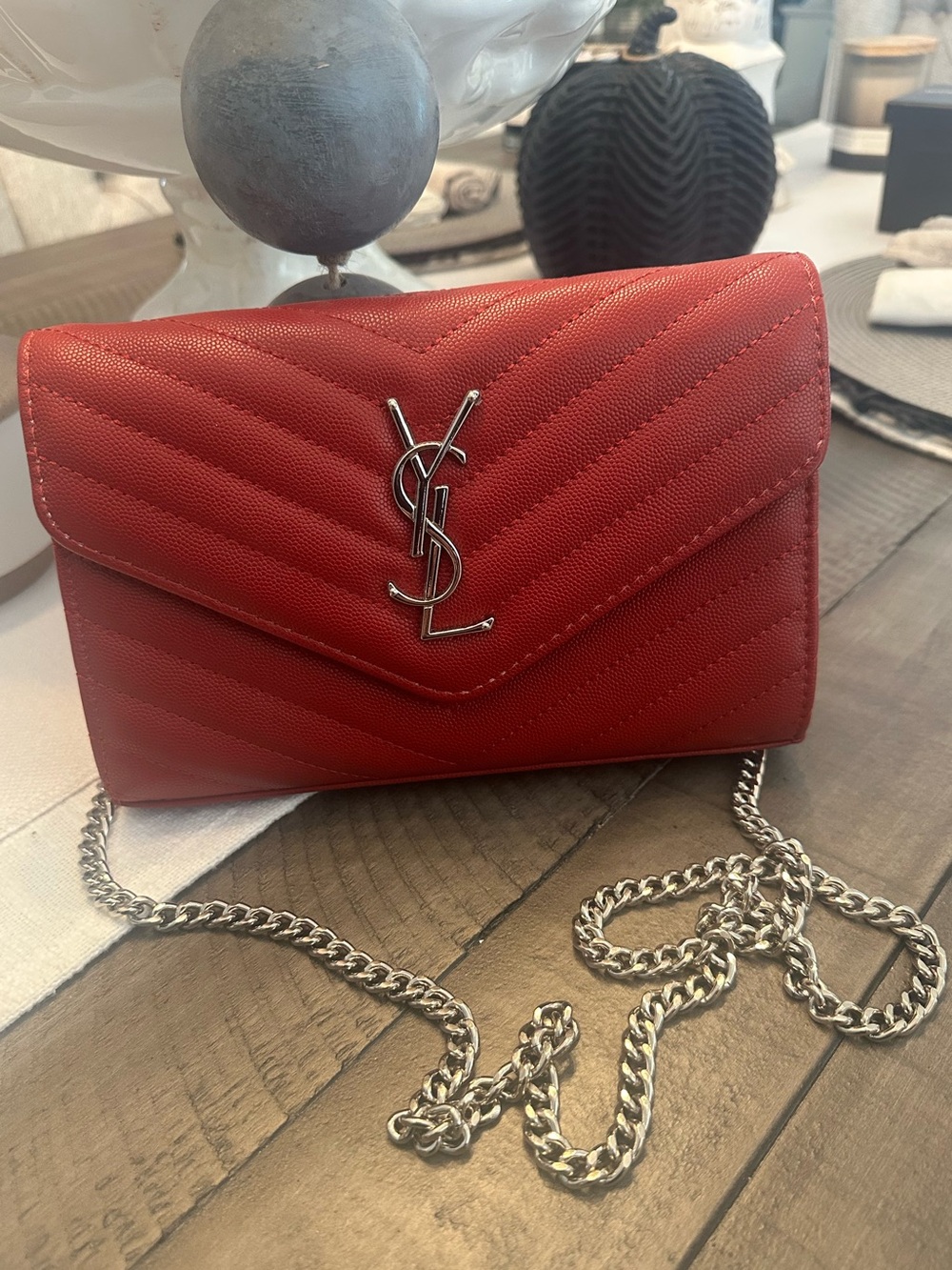 Crossbody long silver chain bag clutch purse NEW